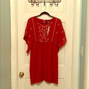 Francesca’s Blue Rain dress. Medium. Burnt orange